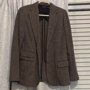 Ralph Lauren Brown & Cream Herringbone Sport Coat